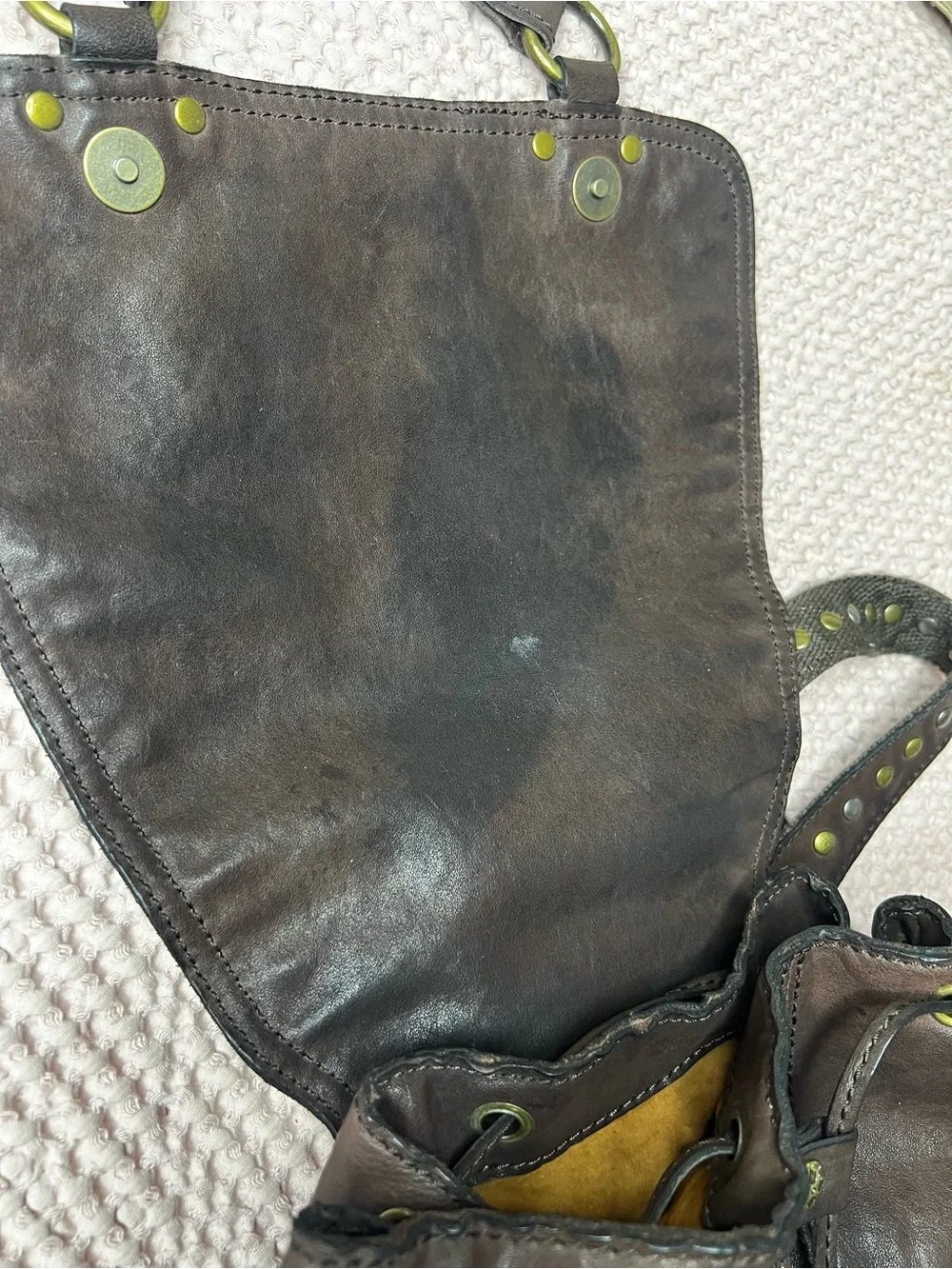 Patricia Nash Atrani Chocolate Studded Leather Backpack P358315